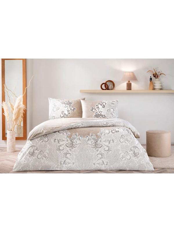 Постельное белье Tac Lucinda kahve ранфорс евро