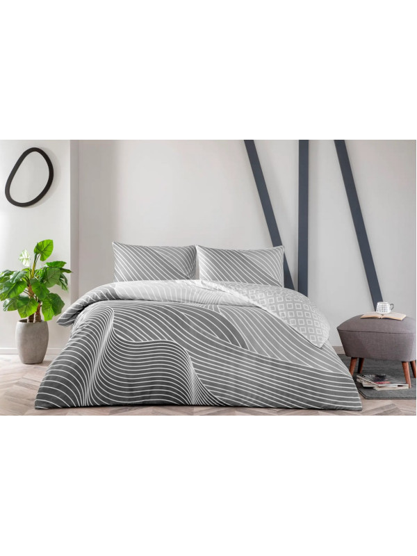 Постельное белье Tac Crumbly gri ранфорс евро Постельное белье Tac Crumbly gri ранфорс евро