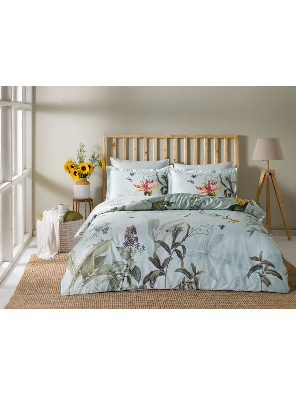 Постельное белье Tac Laden mint сатин digital евро