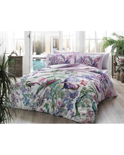 Постельное белье Tac Galena lilac сатин digital евро