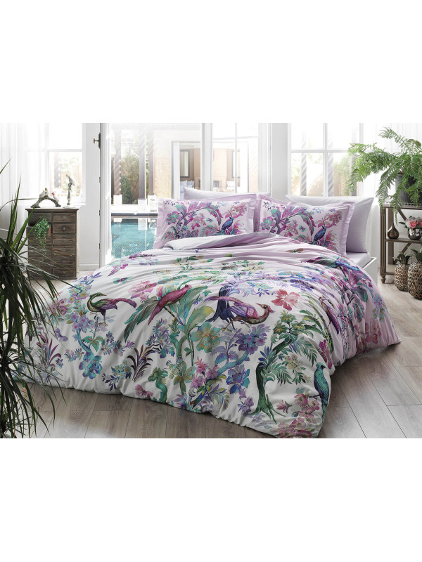Постельное белье Tac Galena lilac сатин digital евро