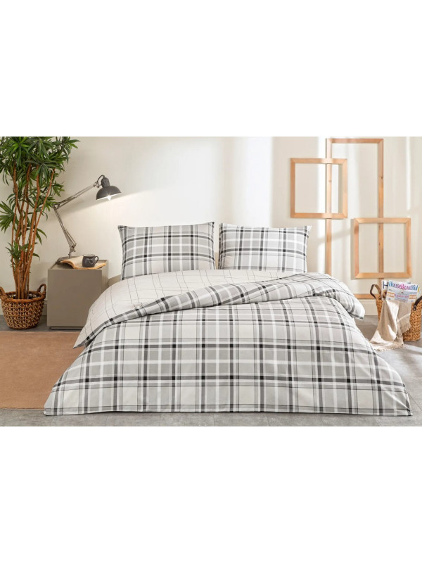 Постельное белье Tac Caleb gri ранфорс евро на резинке