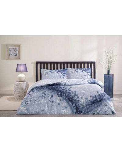 Постельное белье Tac Rex lacivert ранфорс евро на резинке