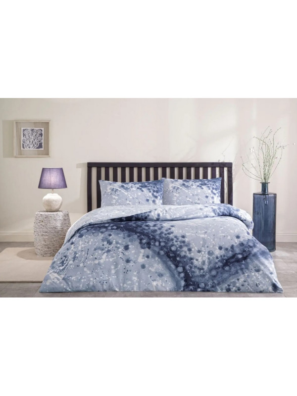 Постельное белье Tac Rex lacivert ранфорс евро на резинке