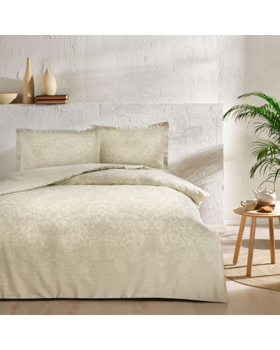 Постельное белье Tac Herta bej сатин евро