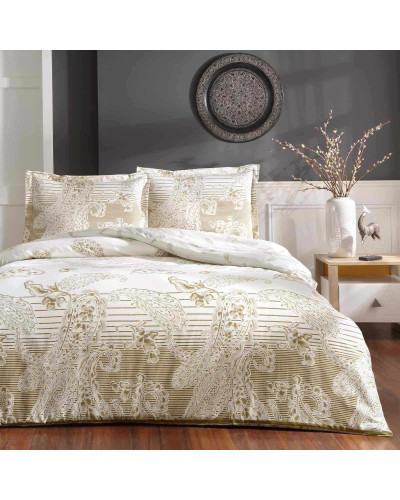 Постельное белье Tac Paisley gold сатин евро