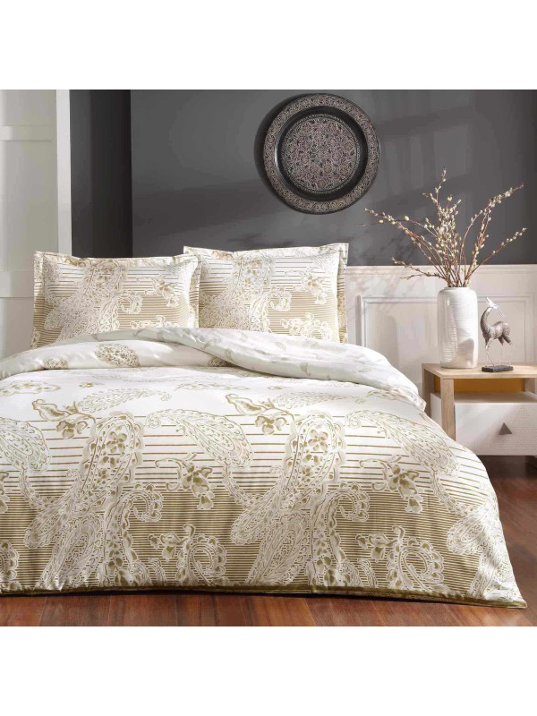 Постельное белье Tac Paisley gold сатин евро