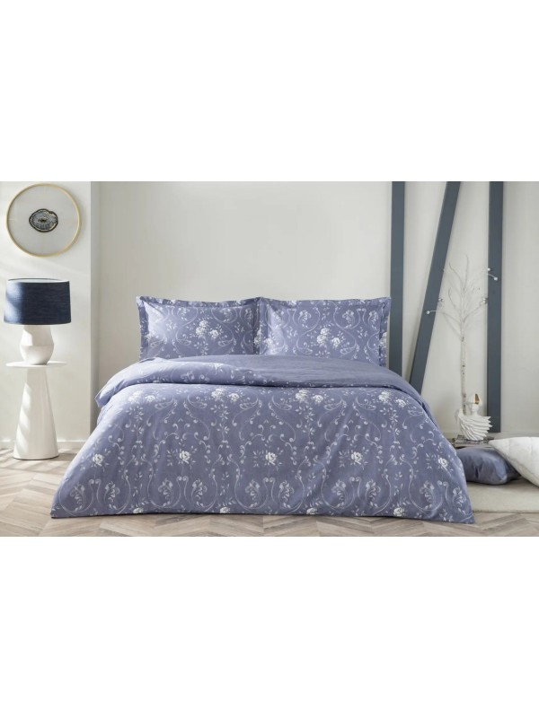 Постельное белье Tac Jeanne mavi сатин евро