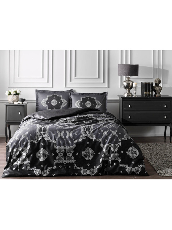 Постельное белье Tac Loren gri сатин евро