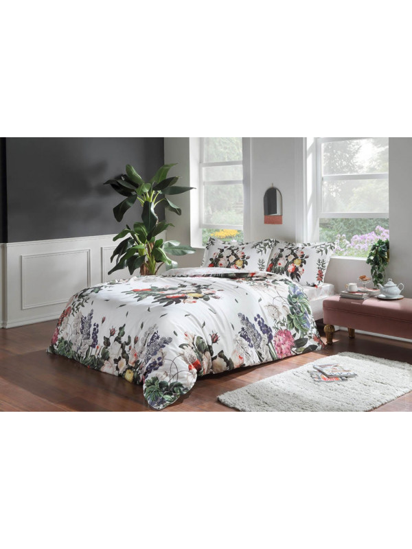 Постельное белье Tac Cherlin yesil сатин евро