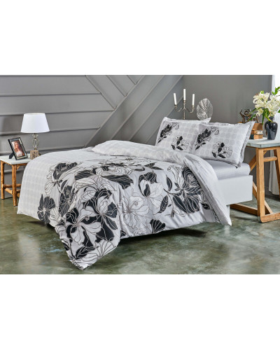 Постельное белье Tac Sharon gri сатин евро