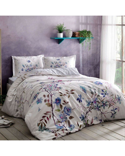 Постельное белье Tac Lindy mavi сатин евро