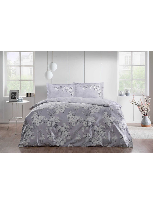 Постельное белье Tac Brina gri сатин евро