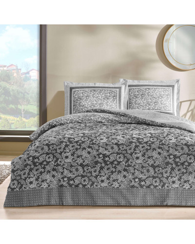 Постельное белье Tac Amelia antracit сатин евро