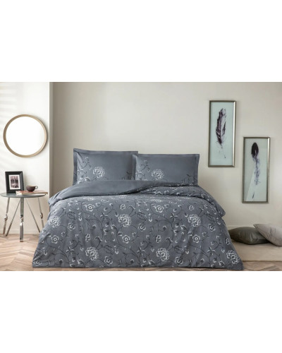 Постельное белье Tac Violetta antracit сатин евро