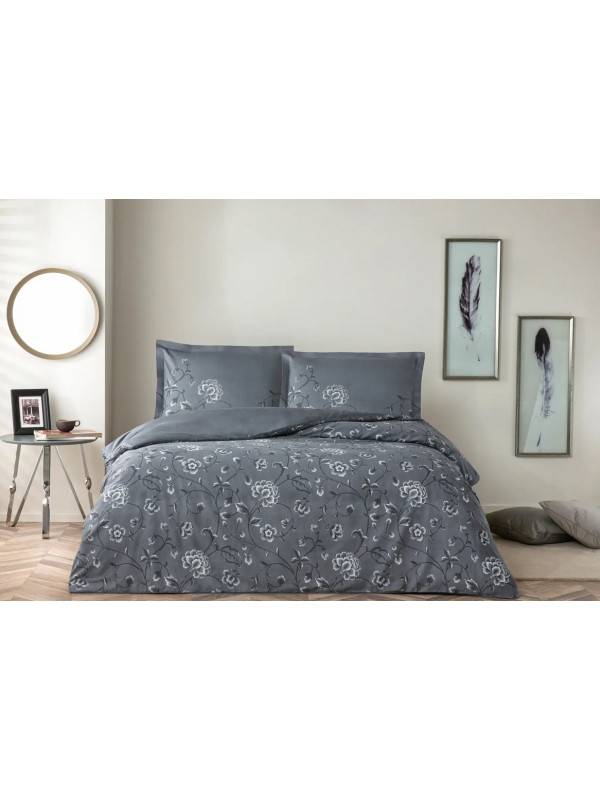 Постельное белье Tac Violetta antracit сатин евро