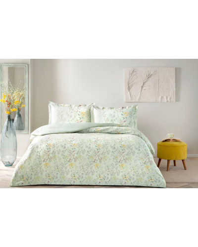 Постельное белье Tac Cassie yesil сатин евро