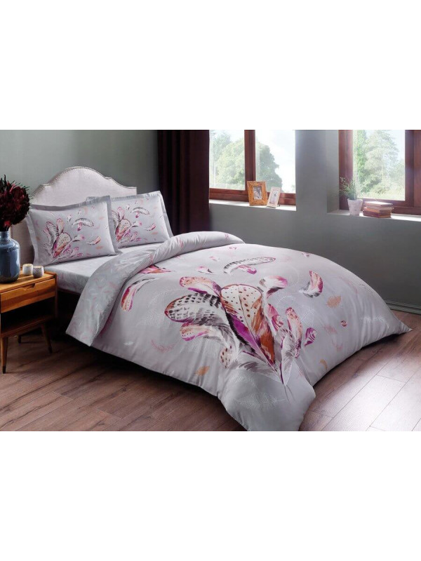 Постельное белье Tac Ratha gri сатин семейное