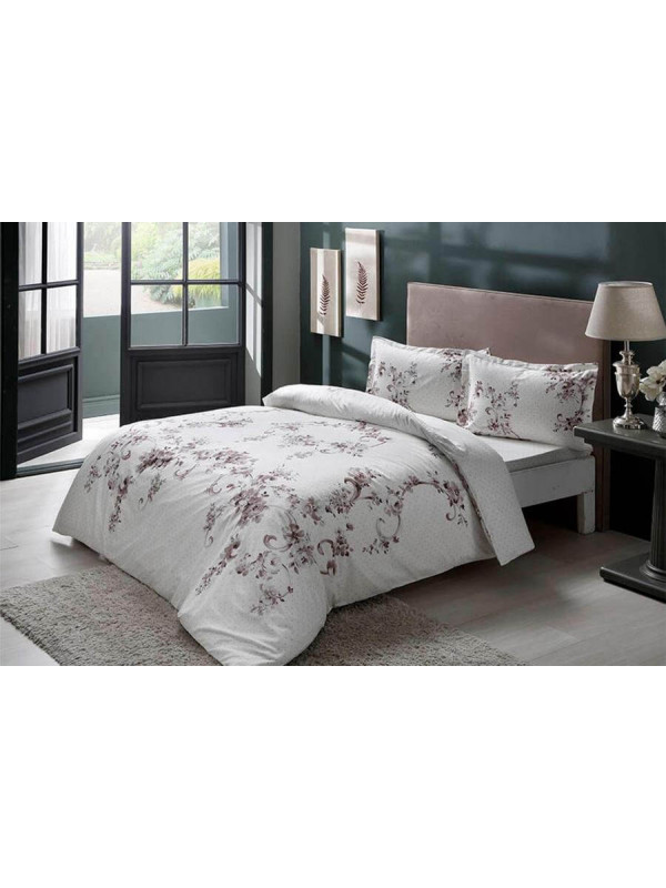 Постельное белье Tac Liara gri сатин полуторное