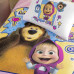Подростковое постельное белье Tac Disney Masha & The Bear Super Cute ранфорс полуторное на резинке