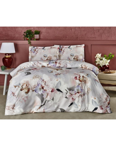 Постельное белье Tac Evander gri сатин семейное