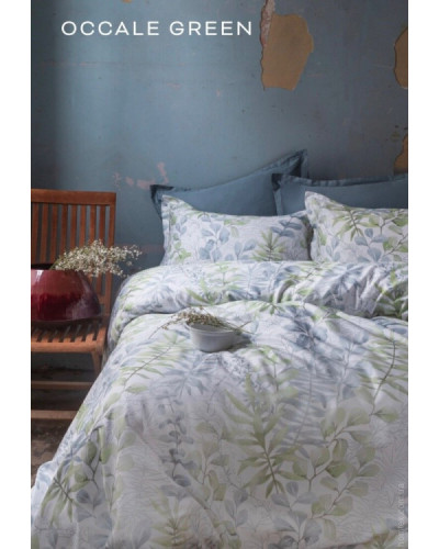 Постільна білизна Issimo Home Occale green сатин digital євро