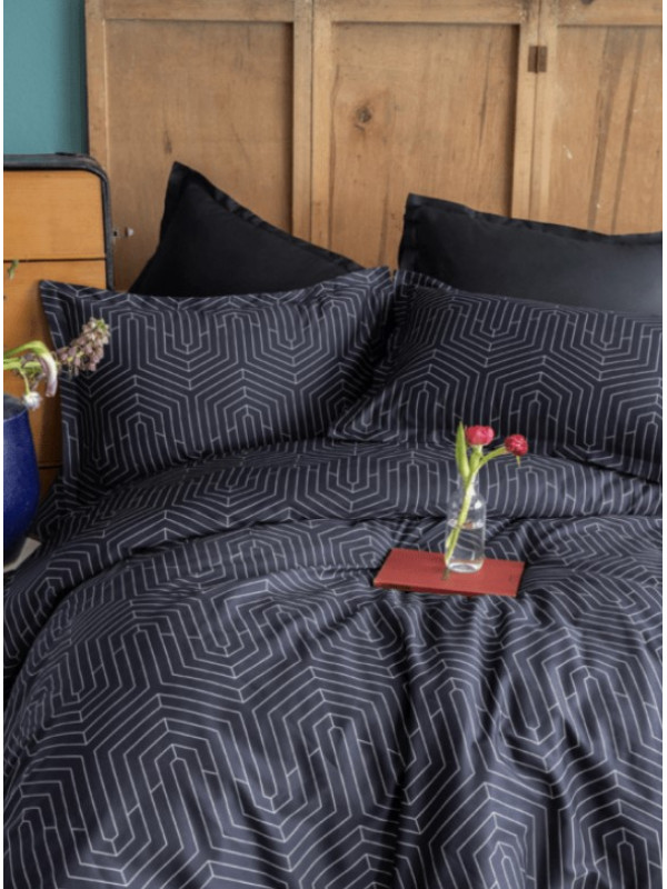 Постельное белье Issimo Home Strada black сатин digital полуторное