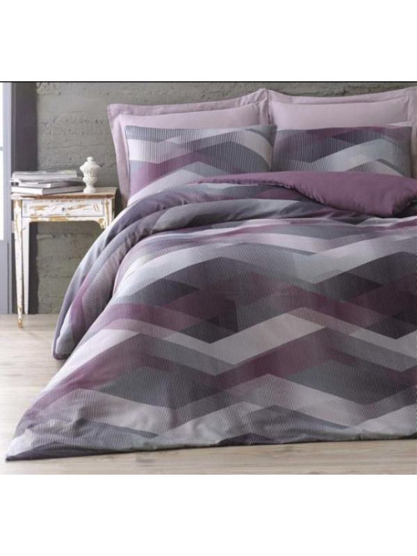 Постельное белье Issimo Home Helix purple сатин digital полуторное