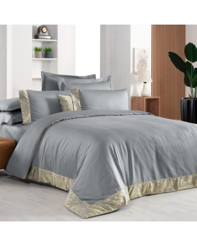 Постельное белье Sarev SPORT&CHIC VORONEJ V3/gri сатин делюкс 300ТС евро