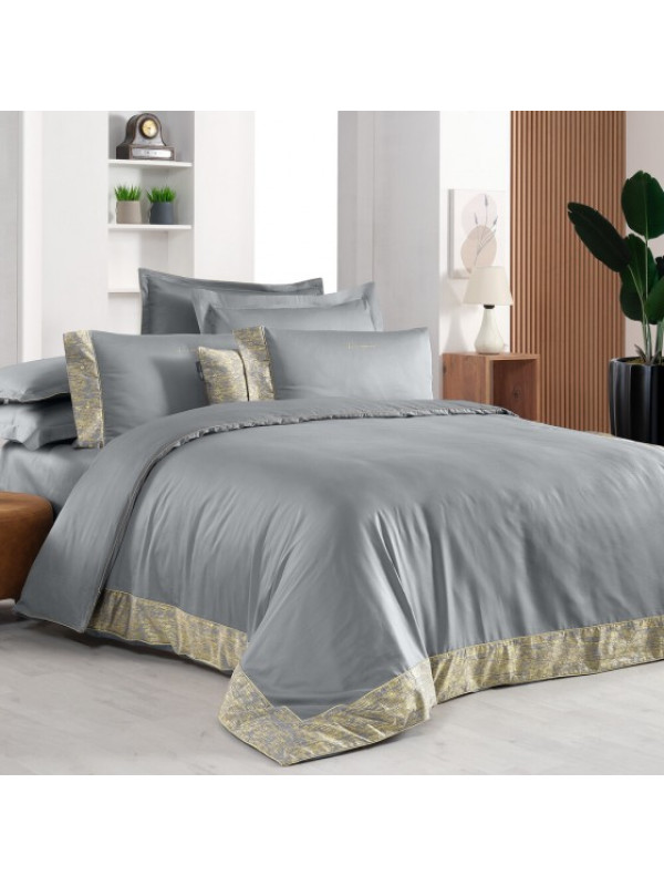 Постельное белье Sarev SPORT&CHIC VORONEJ V3/gri сатин делюкс 300ТС евро