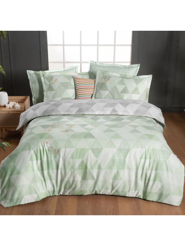 Постельное белье Sarev Peonia v2 yesil сатин digital евро