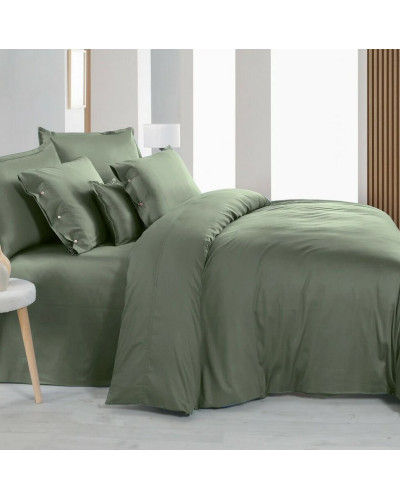 Постельное белье Sarev Monochrome smoke green делюкс сатин 300TC евро