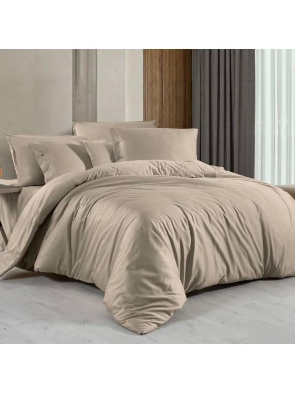 Постельное белье Sarev Monochrome natural beige делюкс сатин 300TC евро