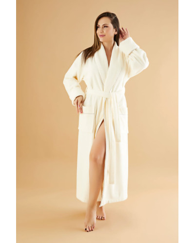 Халат женский nusa хлопок/бамбук модель 6895 крем, l/xl