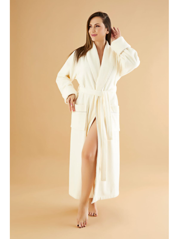 Халат женский nusa хлопок/бамбук модель 6895 крем, xxl