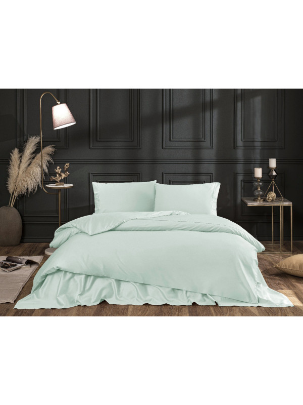 Постельное белье Tivolyo Home Casual su yesil делюкс сатин полуторное