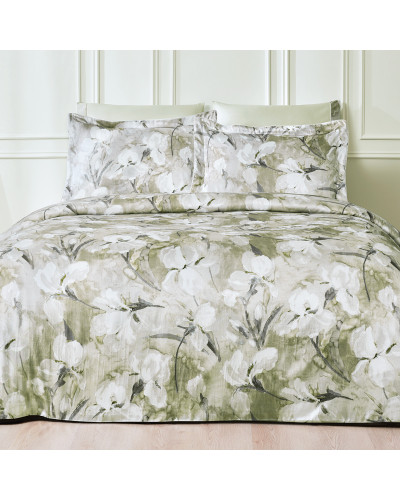 Постільна білизна Tivolyo Home Atlas yesil делюкс сатин жатий шовк євро