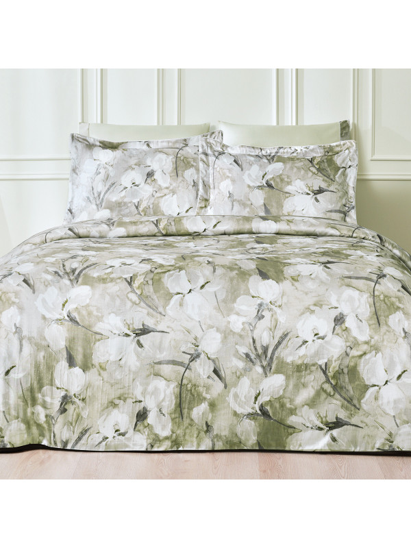 Постільна білизна Tivolyo Home Atlas yesil делюкс сатин жатий шовк євро