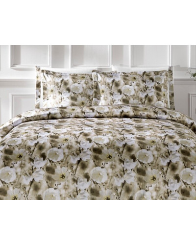 Постельное белье Tivolyo Home Dreamy bej делюкс сатин жатый шёлк евро