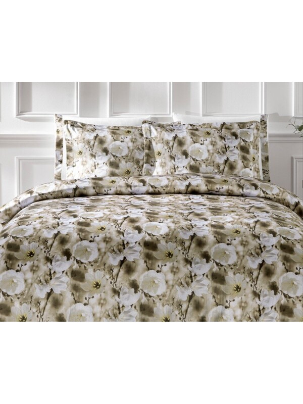 Постельное белье Tivolyo Home Dreamy bej делюкс сатин жатый шёлк евро