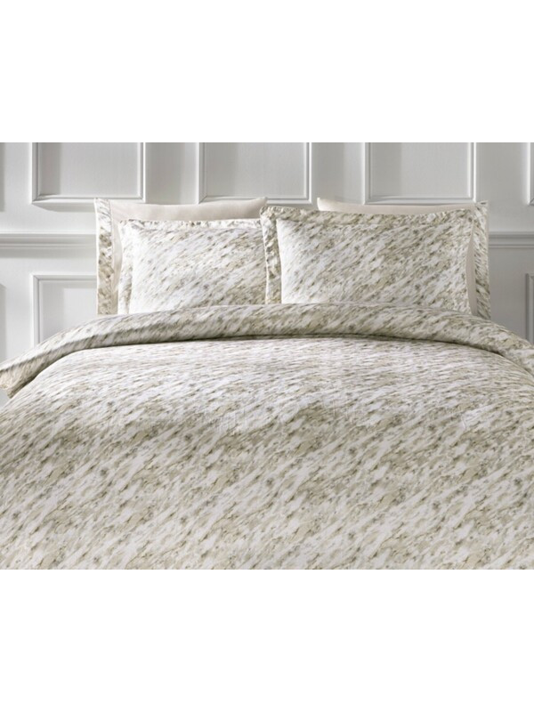 Постельное белье Tivolyo Home Blurry hardal делюкс сатин жатый шёлк евро