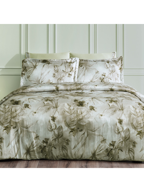 Постельное белье Tivolyo Home Acanthus делюкс сатин жатый шёлк евро