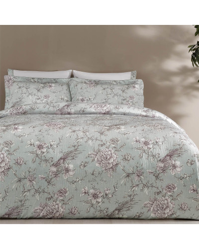 Постельное белье Tivolyo Home Alessa gri делюкс сатин жатый шёлк евро