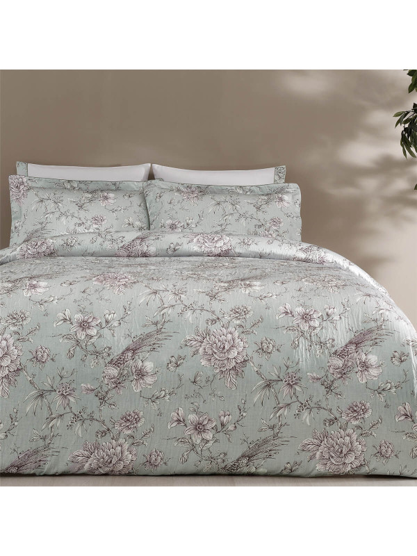 Постельное белье Tivolyo Home Alessa gri делюкс сатин жатый шёлк евро