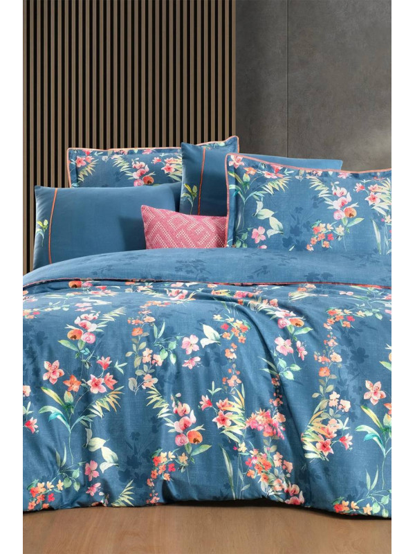 Постельное белье Sarev Leticia mavi делюкс сатин 300ТС семейный