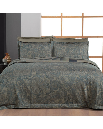 Постельное белье Sarev Keanna mavi делюкс сатин 300ТС евро