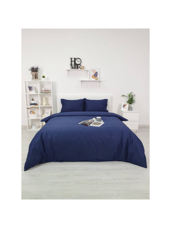 Постельное белье Tivolyo Home Casual lacivert делюкс сатин семейное