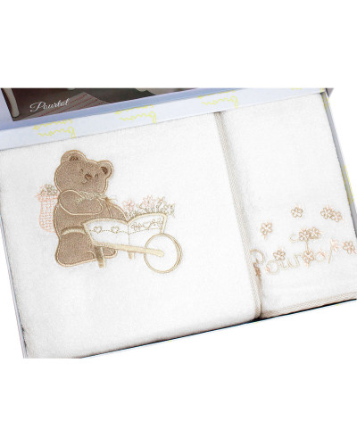 Детский набор полотенец Tivolyo Home Pourtol bej 50x90; 70x130