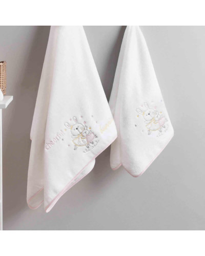 Детский набор полотенец Tivolyo Home Miss Bunny pembe 50x90; 70x130