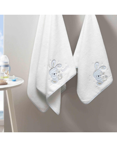 Детский набор полотенец Tivolyo Home Mr Bunny mavi 50x90; 70x130